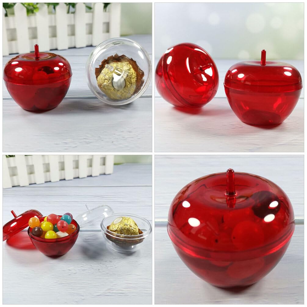 リンゴ型透明プラスチック容器　400ml50個入り　アクアリウム　ハンドメイド リンゴ型透明プラスチック容器400ml50個入りアクアリウム